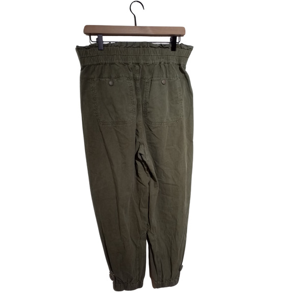 Sea New York, Size 10, Layla canvas Pants Elastic Waist Self Tie Belt army - Picture 4 of 8